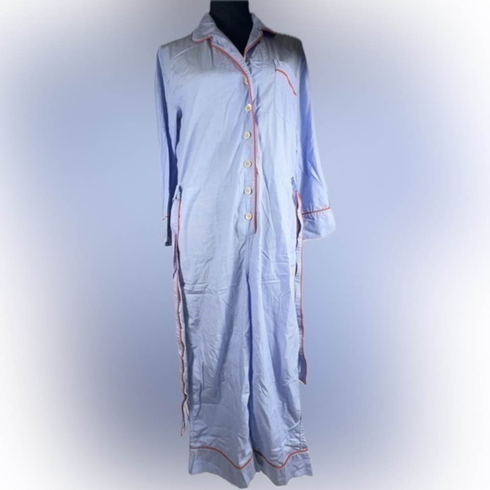 J Crew Blue Pajama Belted Jump Suite. Classy. Size XS